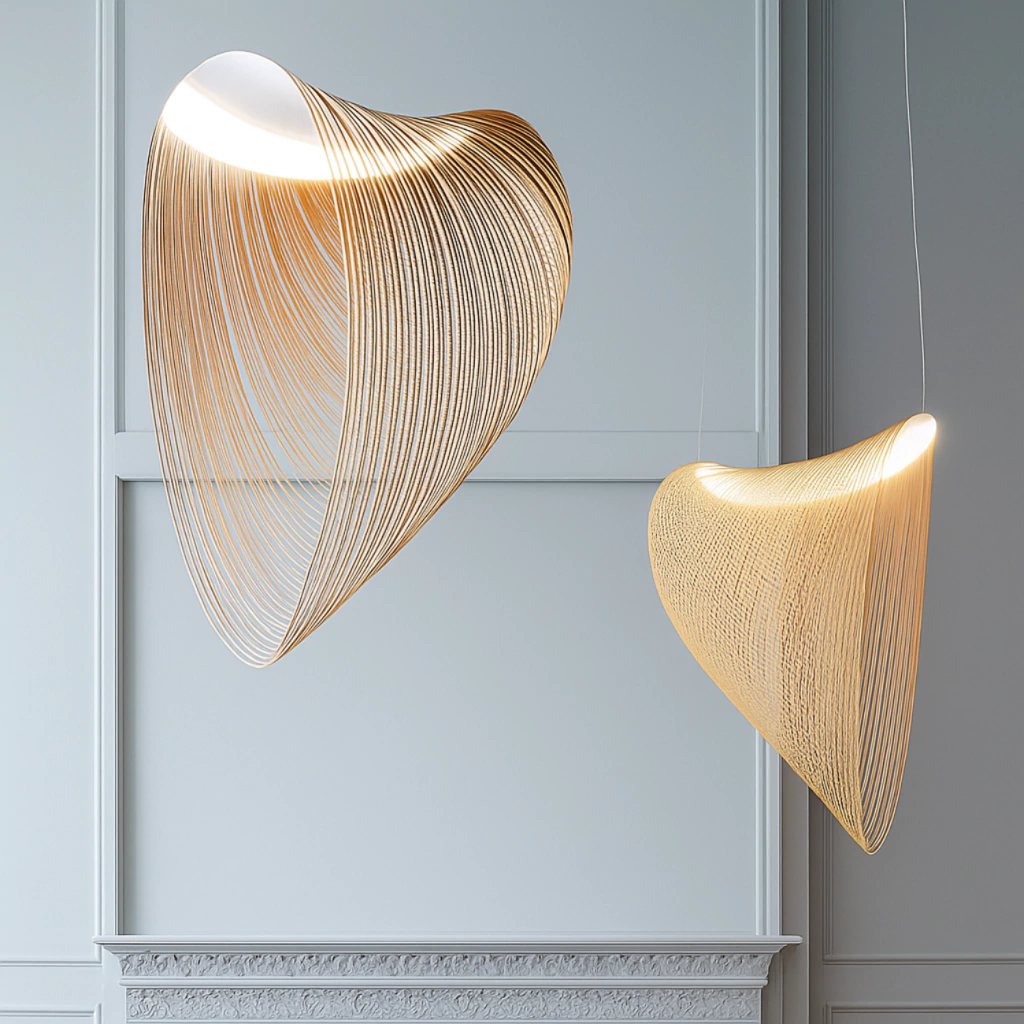 Colgante Halo Lumen de madera