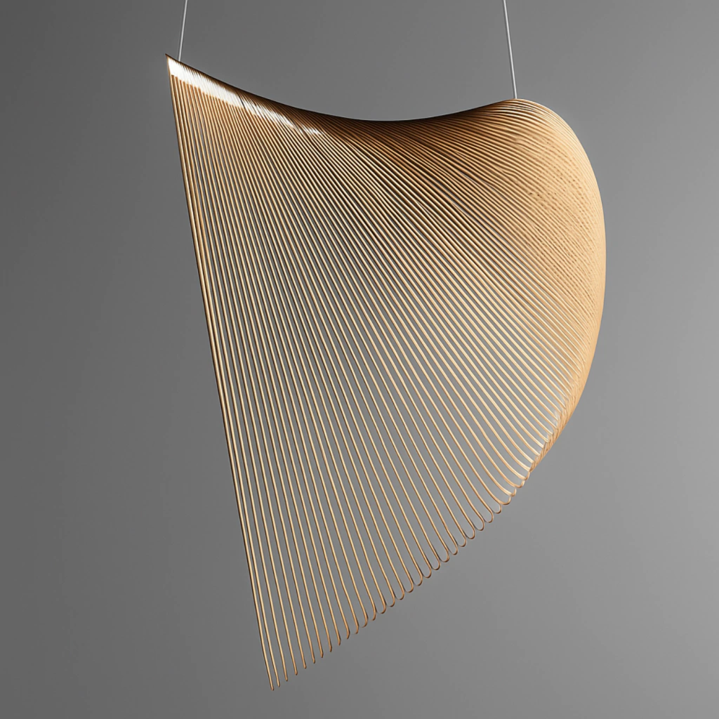 Colgante Halo Lumen de madera