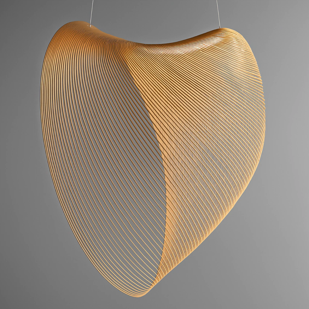 Colgante Halo Lumen de madera