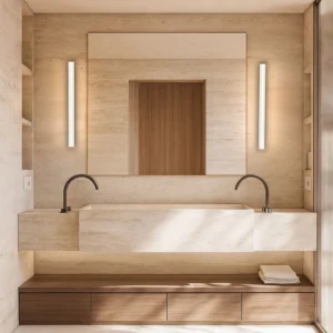 Aplique de pared LED lineal Glass Vonderk blanco