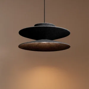 Colgante LED BATOR 12W 3000K Negro de Leuk