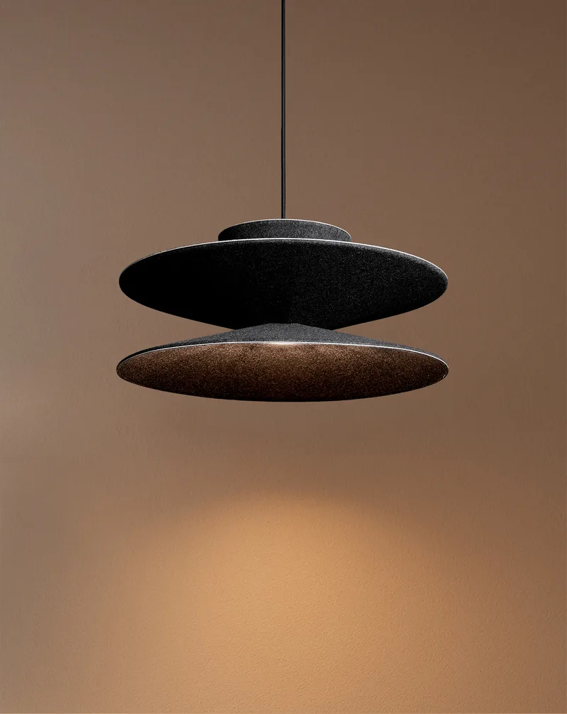 Colgante LED BATOR 12W 3000K Negro de Leuk