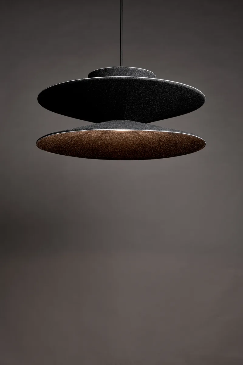 Colgante LED BATOR 12W 3000K Negro de Leuk