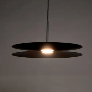 Colgante LED SAGSAI 12W 3000K Negro de Leuk