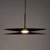 Colgante LED SAGSAI 12W 3000K Negro de Leuk