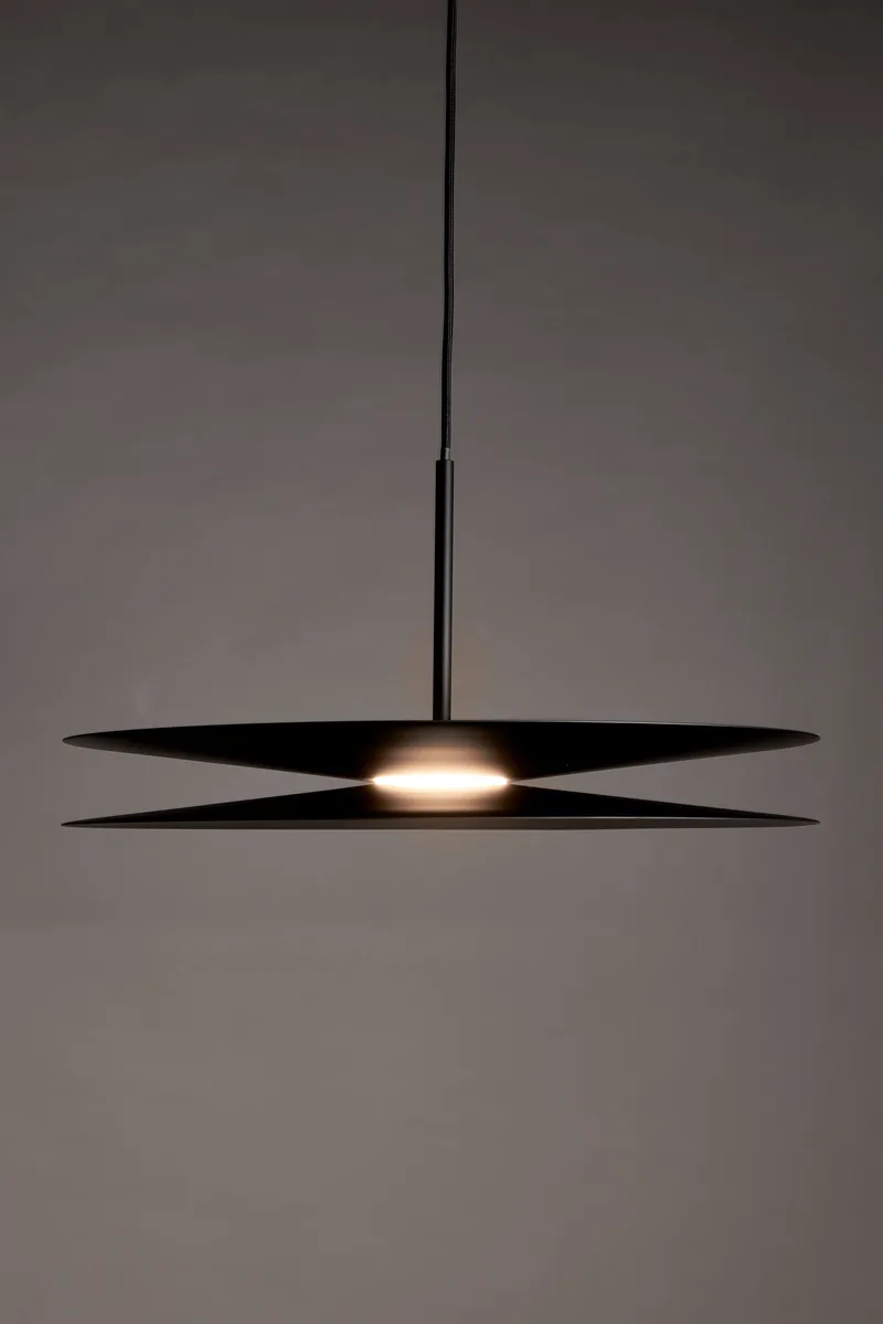Colgante LED SAGSAI 12W 3000K Negro de Leuk
