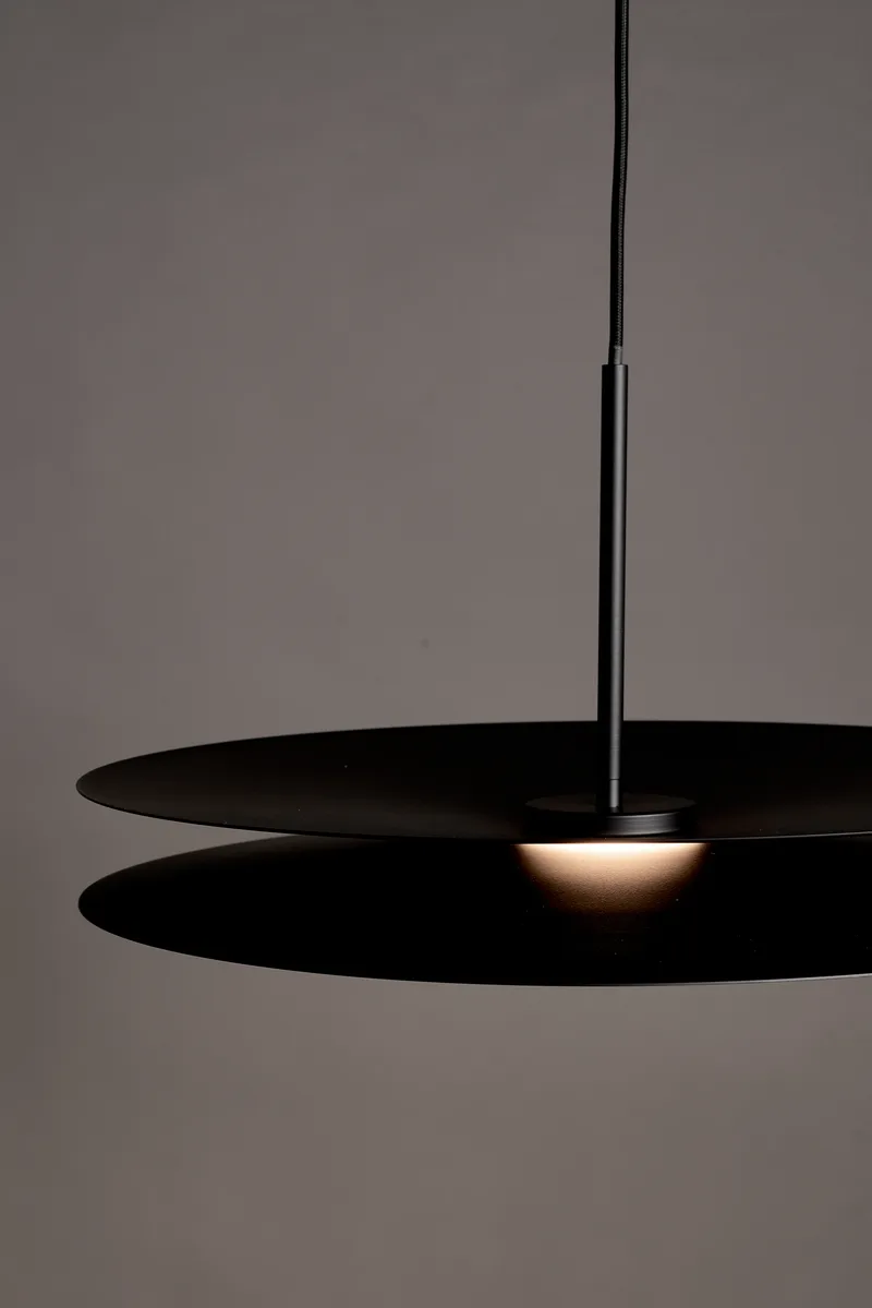 Colgante LED SAGSAI 12W 3000K Negro de Leuk