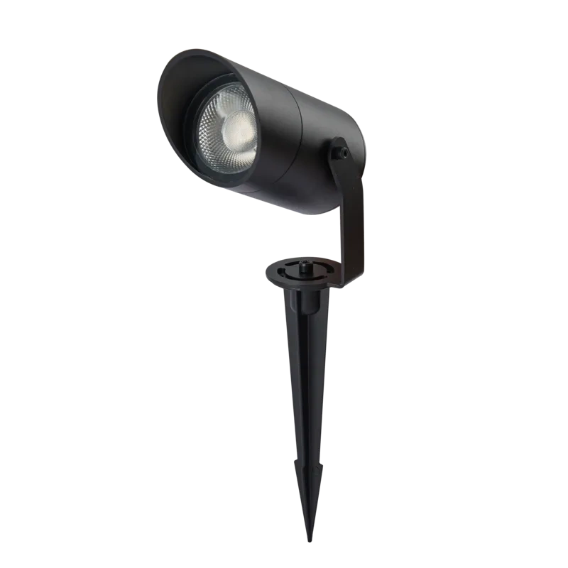 Chill de 20 W con estaca, proyector LED de exterior Leuk en negro satinado