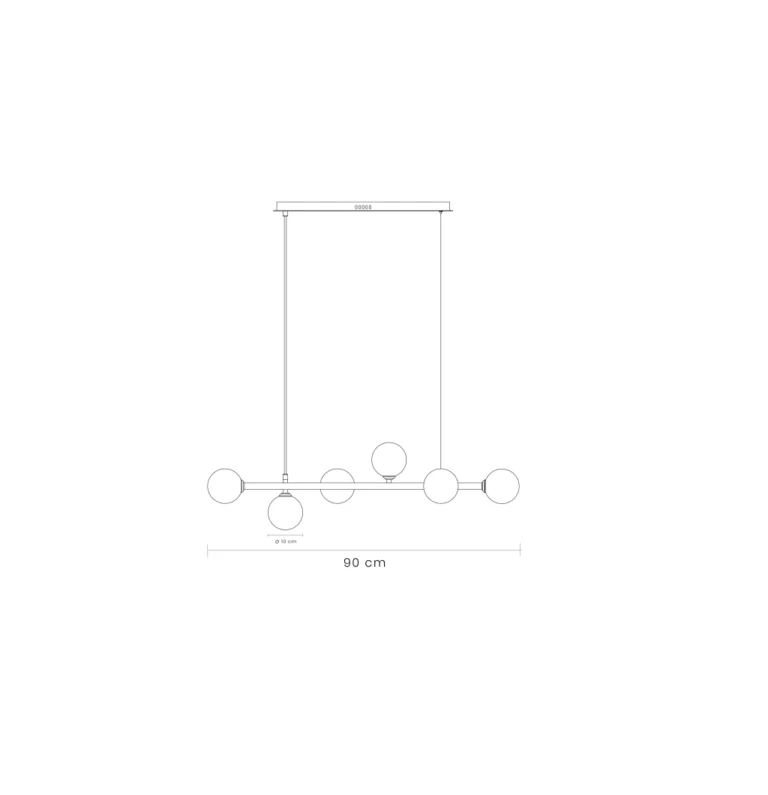 Colgante lineal Vitra 6 luces - imagen oficial