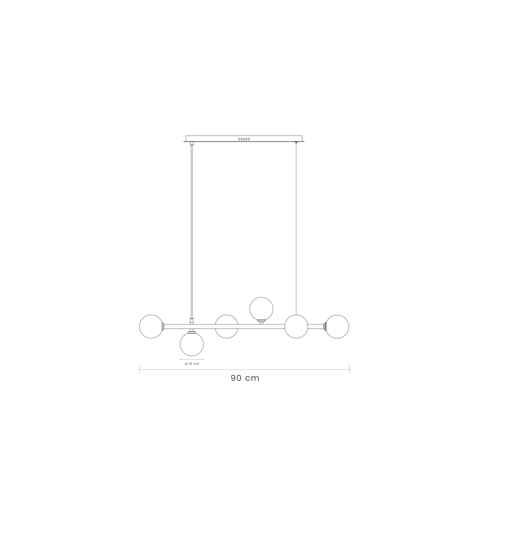 Colgante lineal Vitra 6 luces - imagen oficial